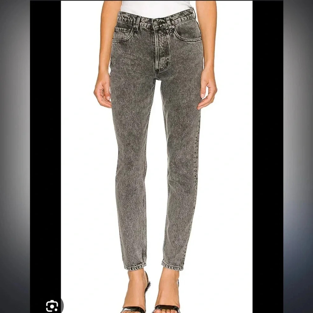 Boyish Billy Black Washed High Rise Skinny Jeans